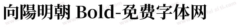向陽明朝 Bold字体转换